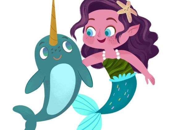 Characters Violet and Wally from Undersea Mystery Club