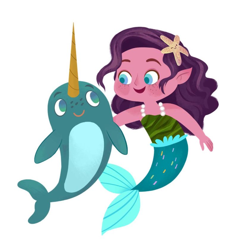 Characters Violet and Wally from Undersea Mystery Club