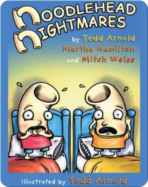 Noodlehead Nightmares comic cover, silly kids’ book for struggling readers