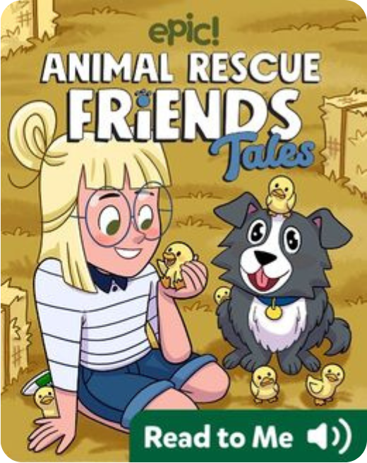 Children reading Animal Rescue Friends: Daphne and the Ducklings