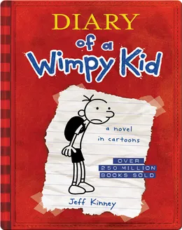 Middle-grade kid laughing while reading Diary of a Wimpy Kid