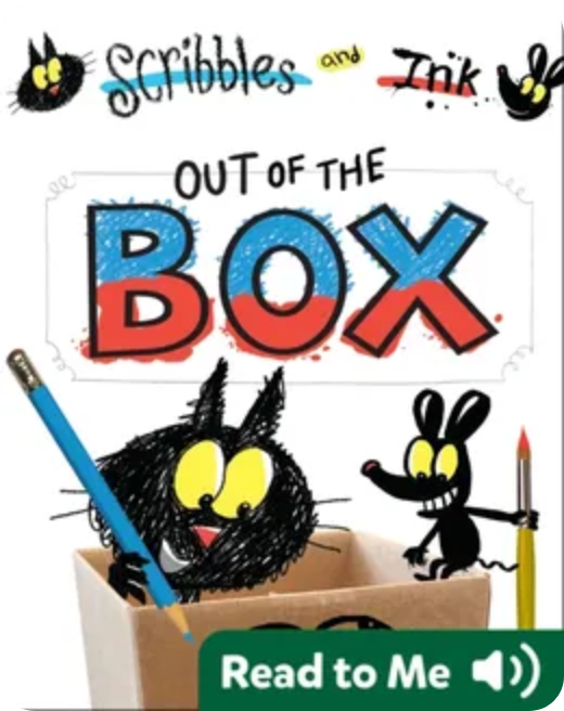 Middle-grade kid reading Scribbles and Ink: Out of the Box
