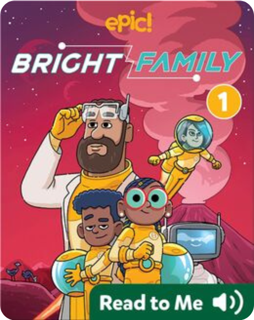 Bright Family graphic novel cover, high-interest story for struggling readers