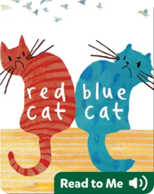 Children reading Red Cat Blue Cat book on Epic