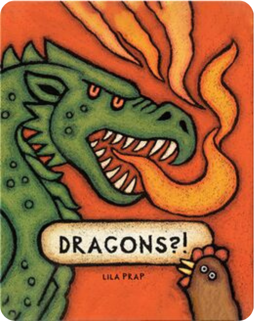 Colorful and playful illustrations of dragons from different cultures in Dragons?!.