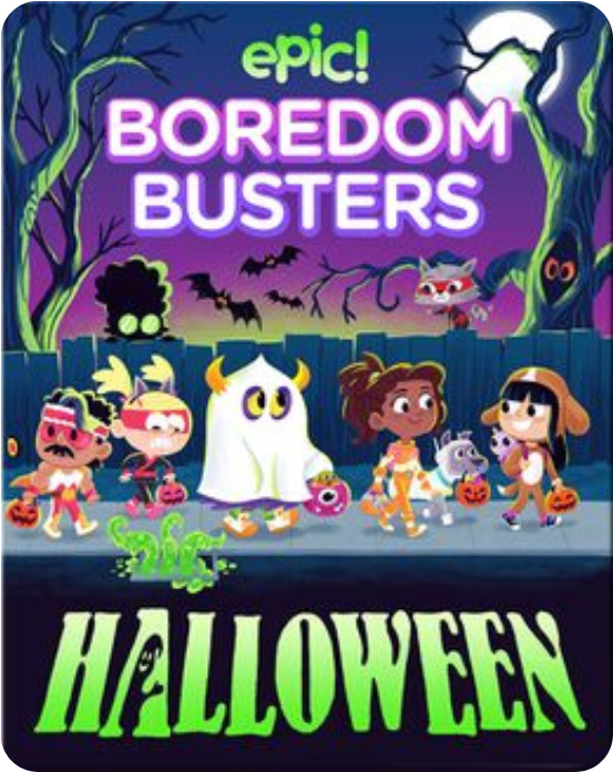 Halloween activity book featuring Epic Originals characters and creative seasonal projects.