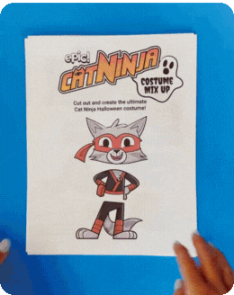Cat Ninja Halloween Printable Activity