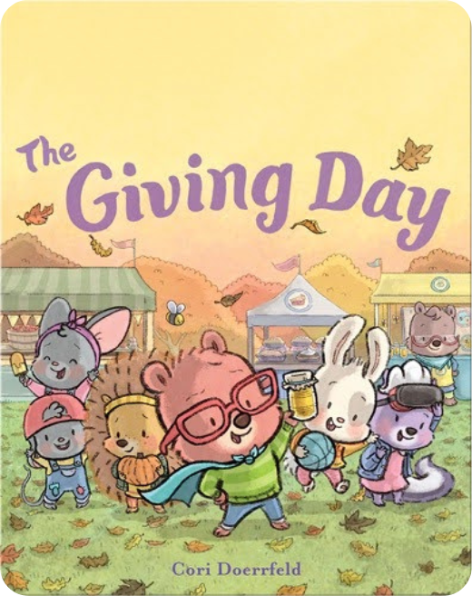 Book cover of The Giving Day, a picture book about gratitude and kindness for kids
