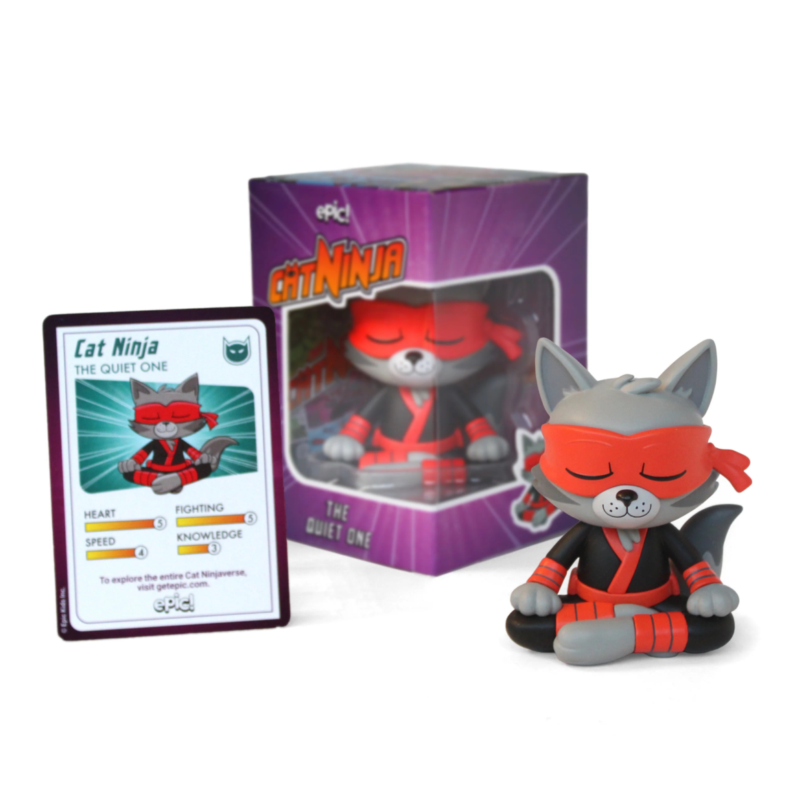 Official Cat Ninja Toy in The Quiet One stance — collectible figurine for fans of the Cat Ninja superhero.