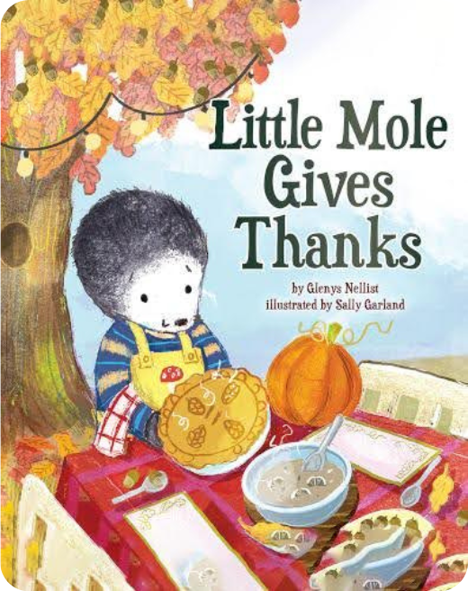 Book cover of Little Mole Gives Thanks, a children’s gratitude book for Thanksgiving