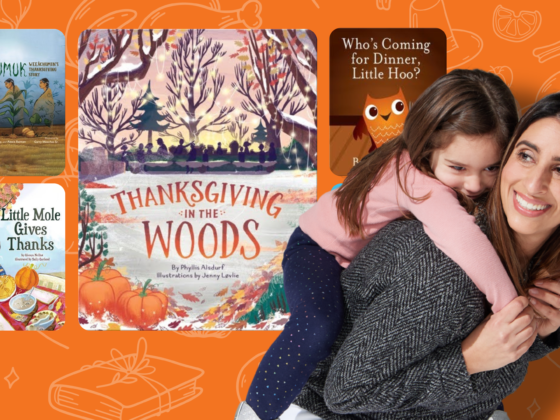 Thanksgiving books for kids with fall décor, cozy blankets and family tradition themes