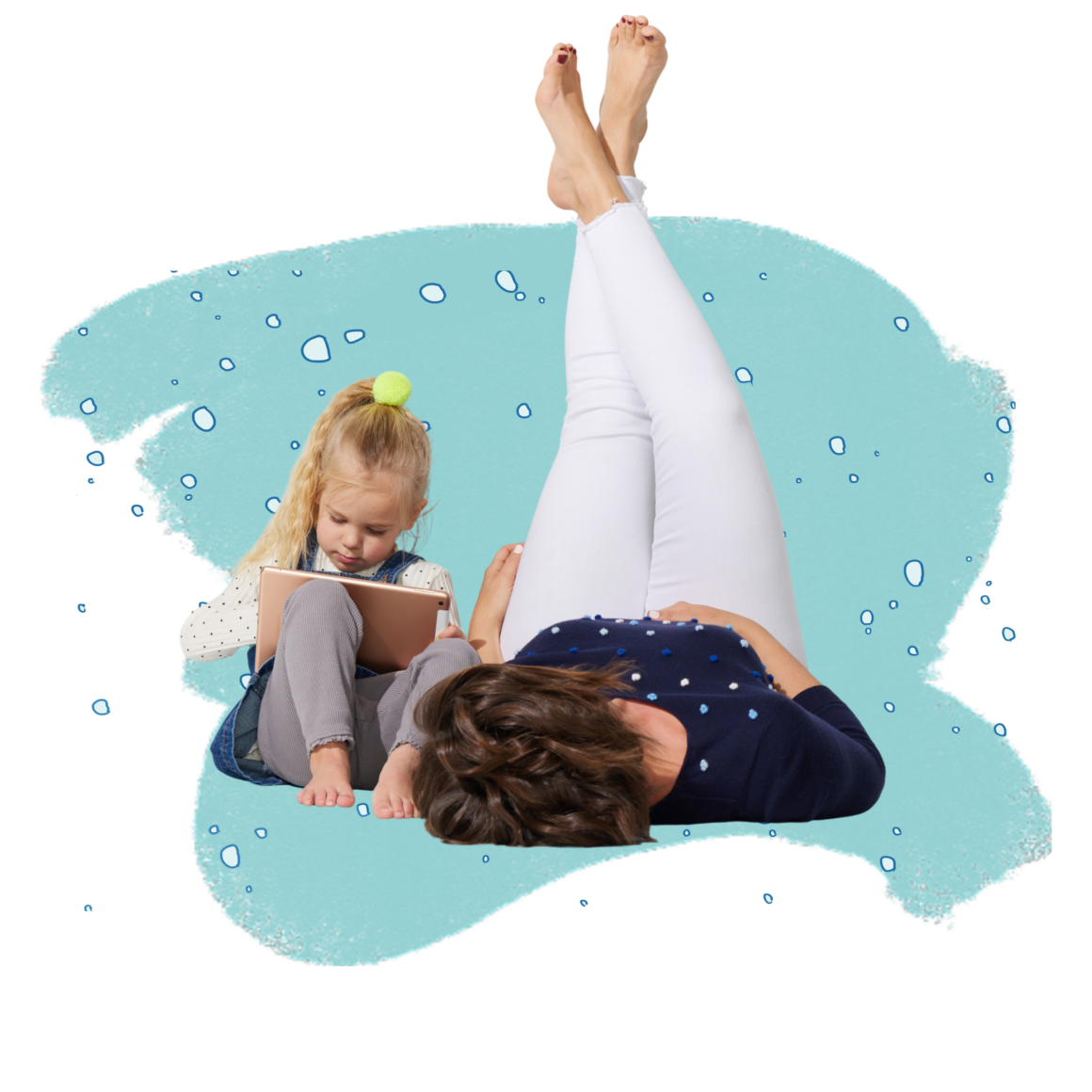 Child using Epic for digital reading on the go during the holidays