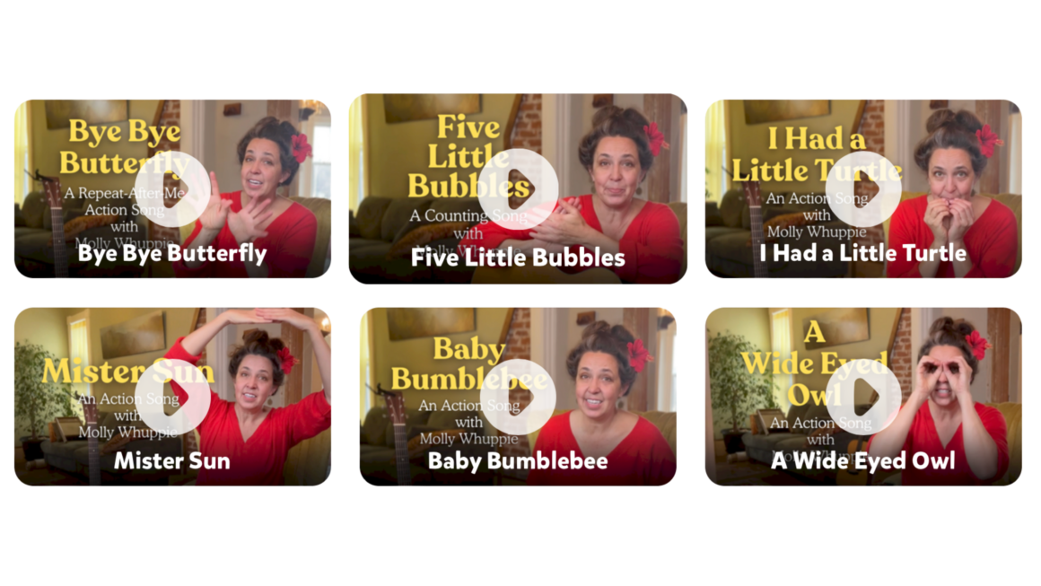 Six action songs by Molly Whuppie available on the Epic app for music and movement learning