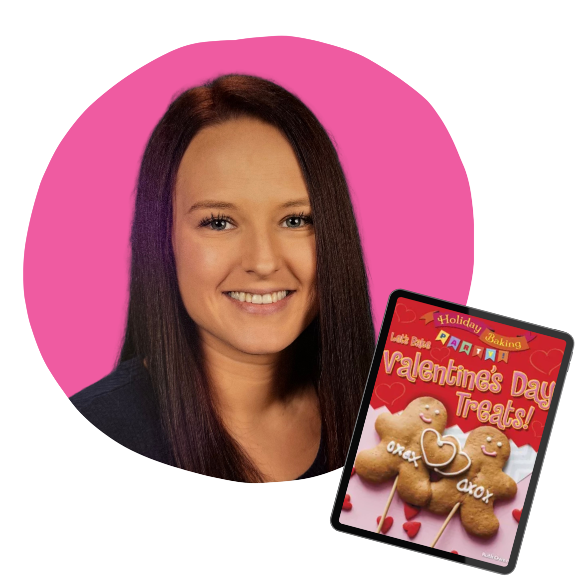 Ambassador Emily Shearin with her book pick Let’s Bake Valentine’s Day Treats by Ruth Owen for a hands-on sequencing and recipe activity with her 3rd graders.