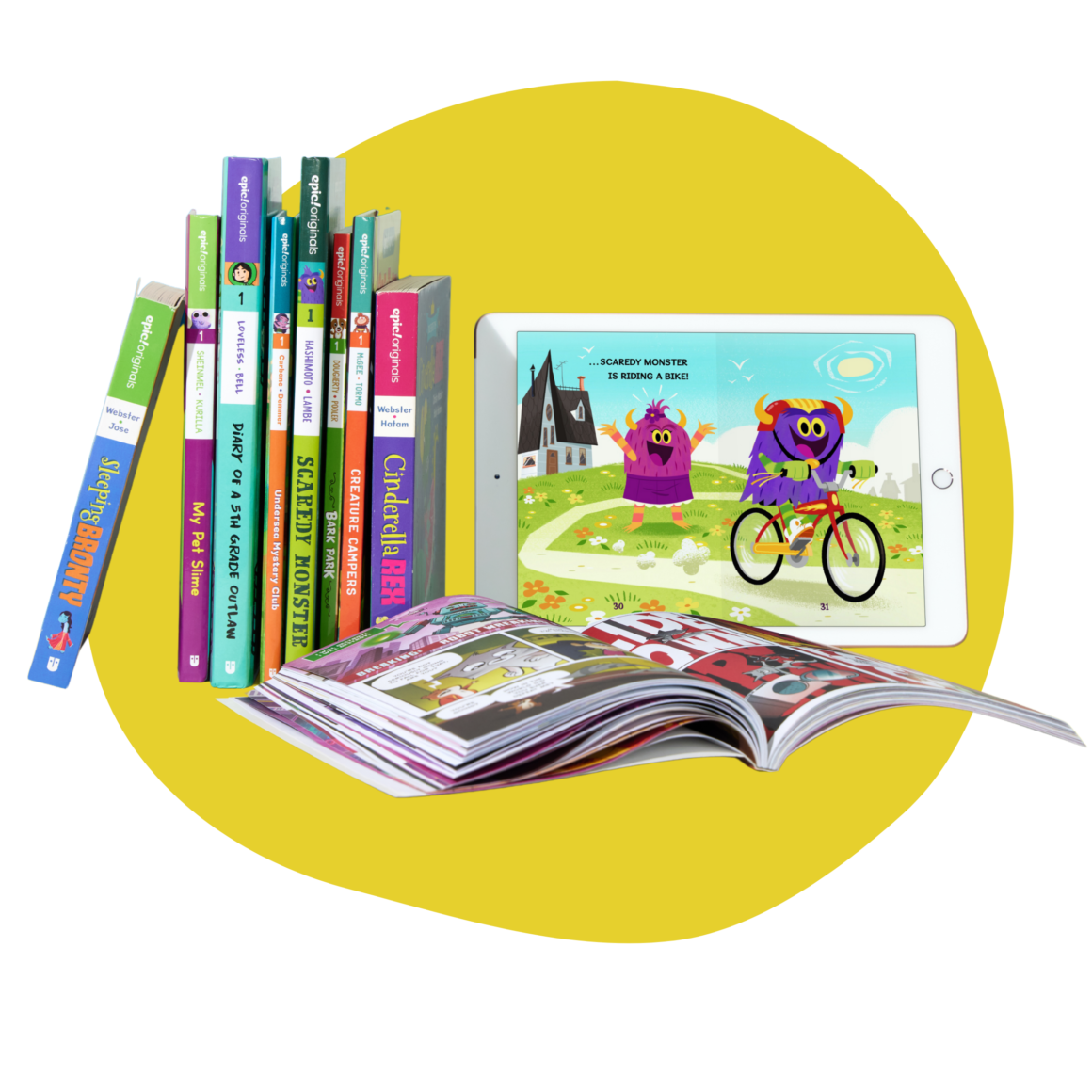 Scaredy Monster books from Epic Originals—kids stories about fear and big feelings