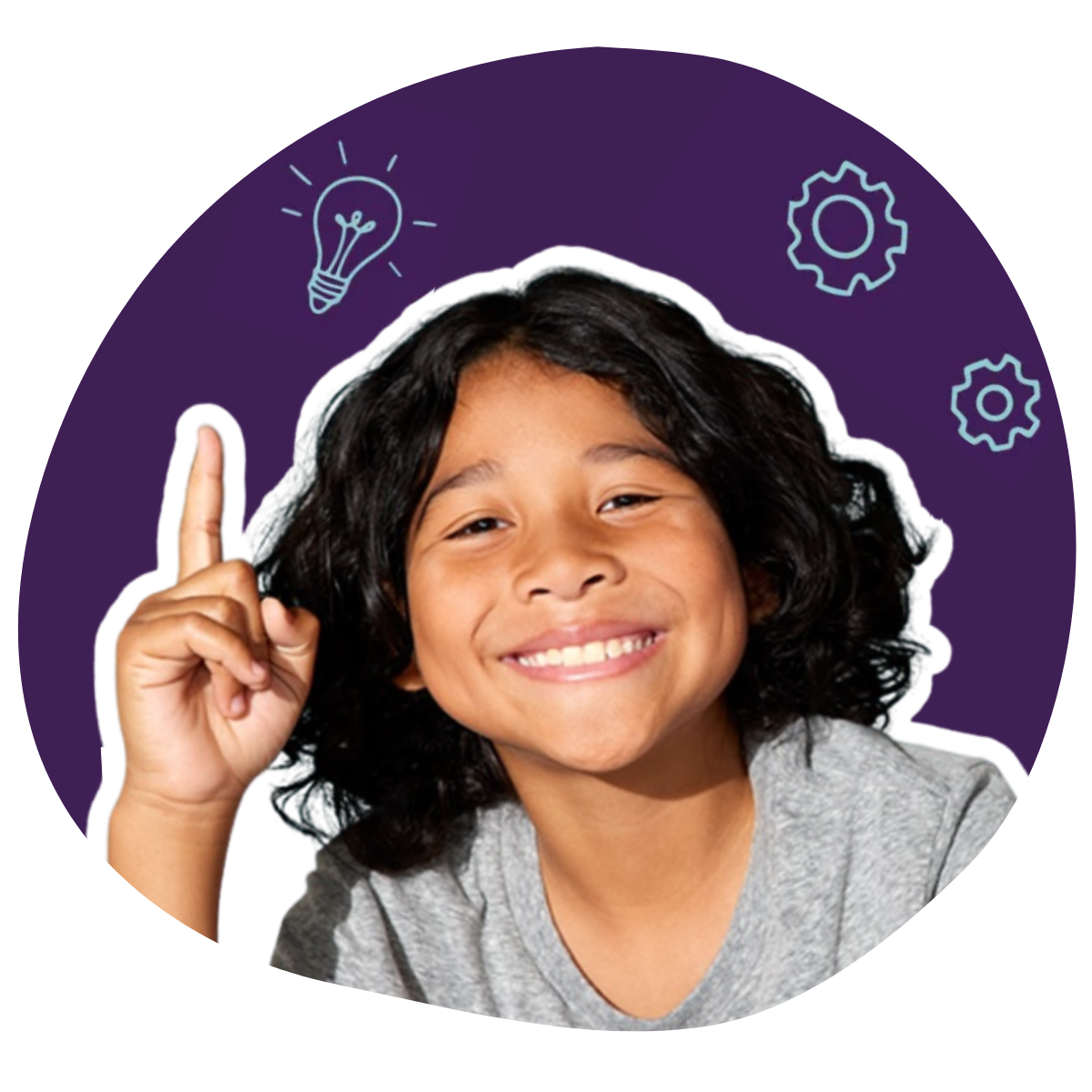 A boy eagerly discovering how Epic’s accessibility tools enhance his reading experience.