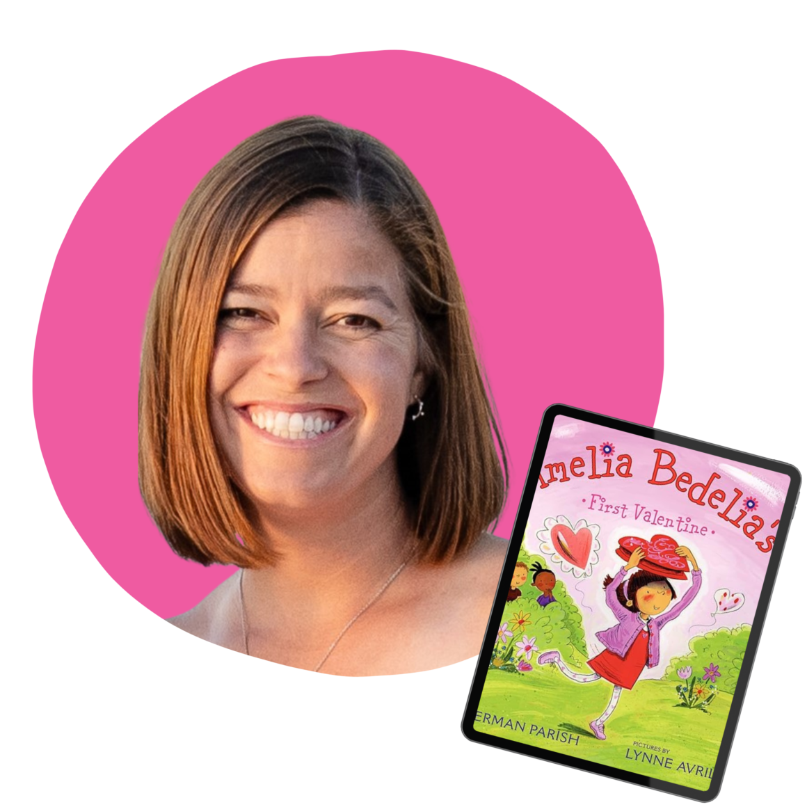 Ambassador Heather Miller with her book pick Amelia Bedelia’s First Valentine by Herman Parish for a creative, hands-on valentine-making activity while practicing story retelling with her 1st graders.