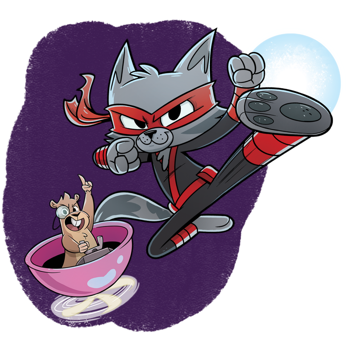 Cat Ninja banner featuring the superhero cat from the Epic Originals comic series