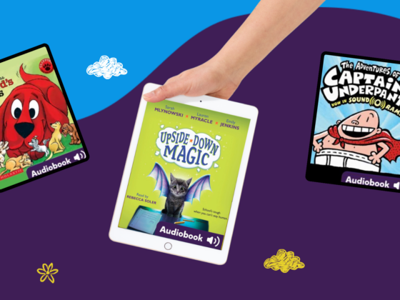 Celebrate Learning Disability Week 2026 with Epic. Three children's audiobooks are displayed on digital devices, highlighting accessible reading formats that help every child engage with stories in ways that support their unique learning needs.
