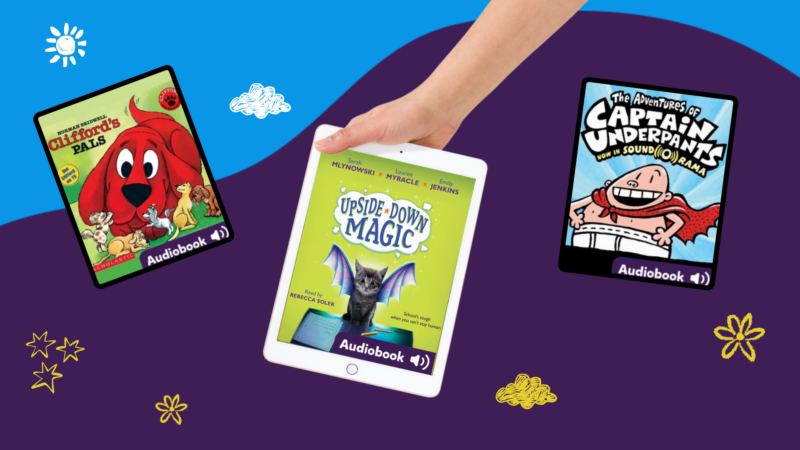 Celebrate Learning Disability Week 2026 with Epic. Three children's audiobooks are displayed on digital devices, highlighting accessible reading formats that help every child engage with stories in ways that support their unique learning needs.