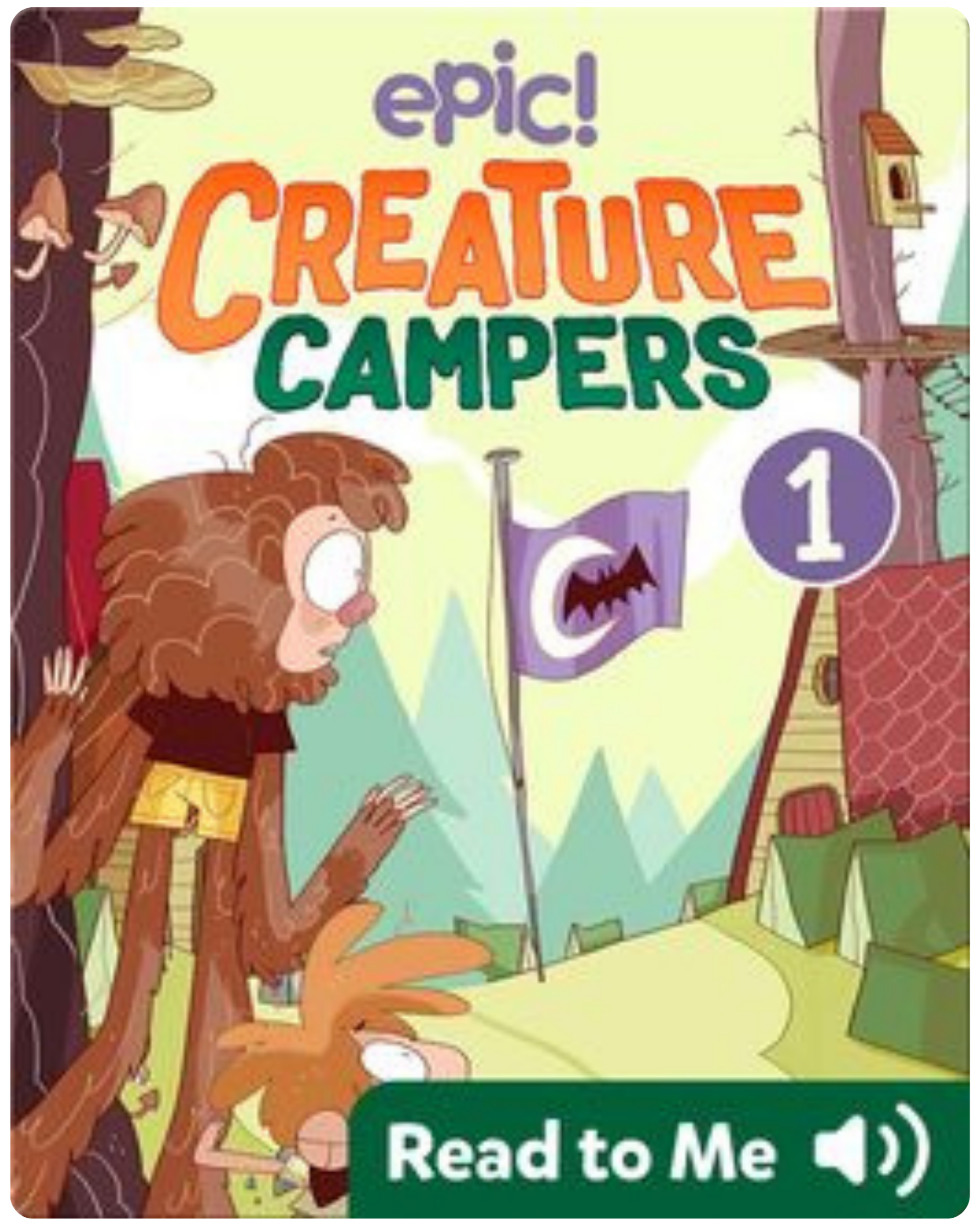 Creature Campers Book 1: The Secret of Shadow Lake book cover by Joe McGee, an adventure chapter book on Epic Books for Kids that inspires imaginative summer camping adventures.